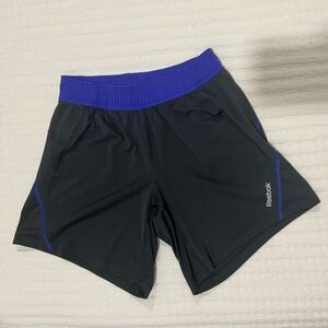Reebok Athletic Shorts in Black and Blue